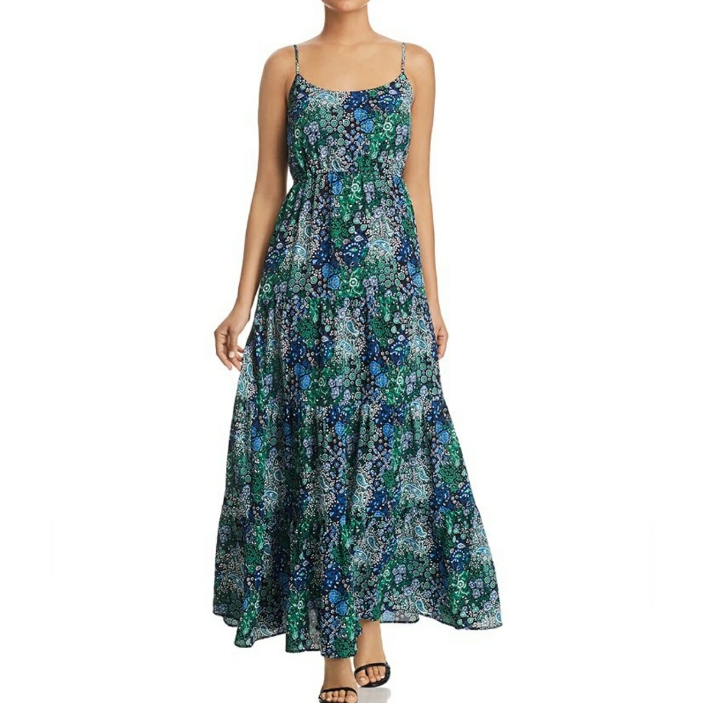 MICHAEL Michael Kors Blue and Green Maxi Dress